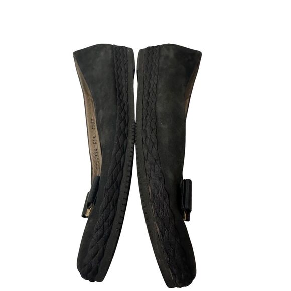 Salvatore Ferragamo Black Suede Gold Logo Espadrilles  Size: 9.5 - Picture 7 of 8